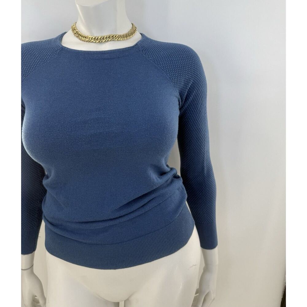 Ann Taylor LOFT Blue Knit Long Sleeve Sweater Size Small ~ EUC
